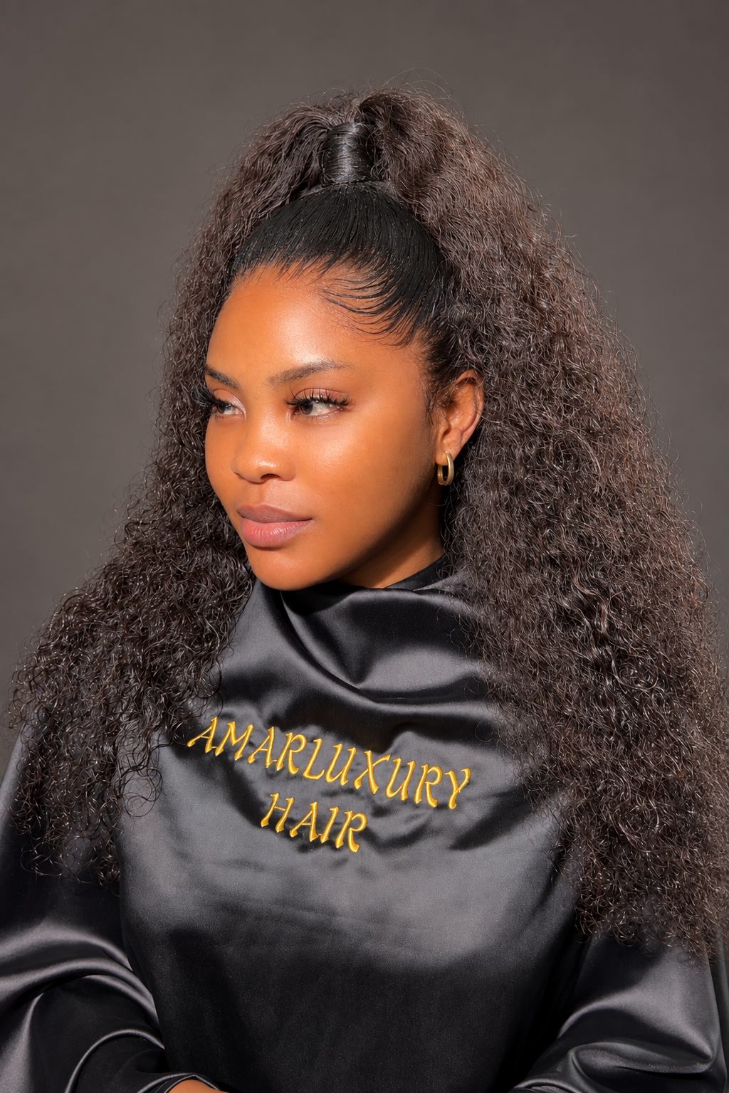High textured ponytail styled by AmarLuxuryHair
